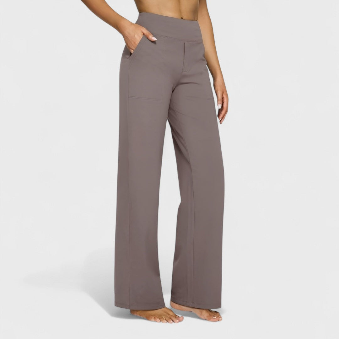 ELENNA™ – Елегантен широк панталон с висока талия