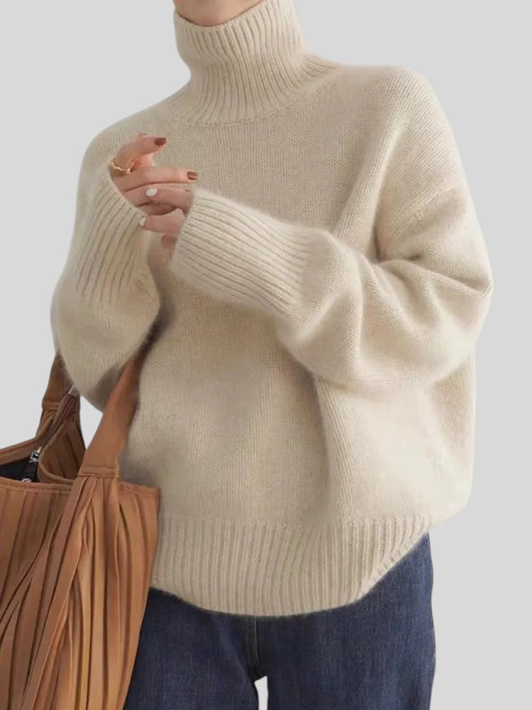 YORDANKA™ - Кашмирен пуловер с висока яка