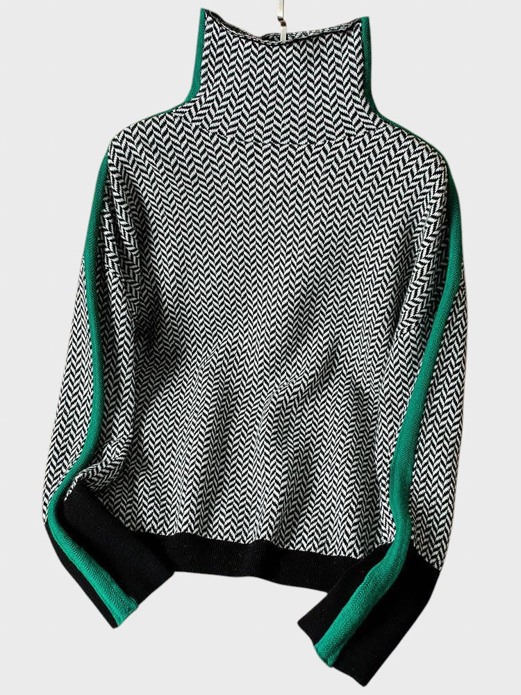 STRAWBERRY™ - Пуловер с дръзки райета