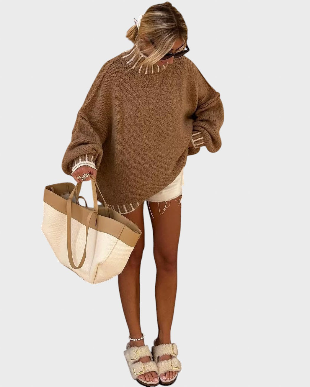 ADRIANA™ - Paris Oversized плетен пуловер