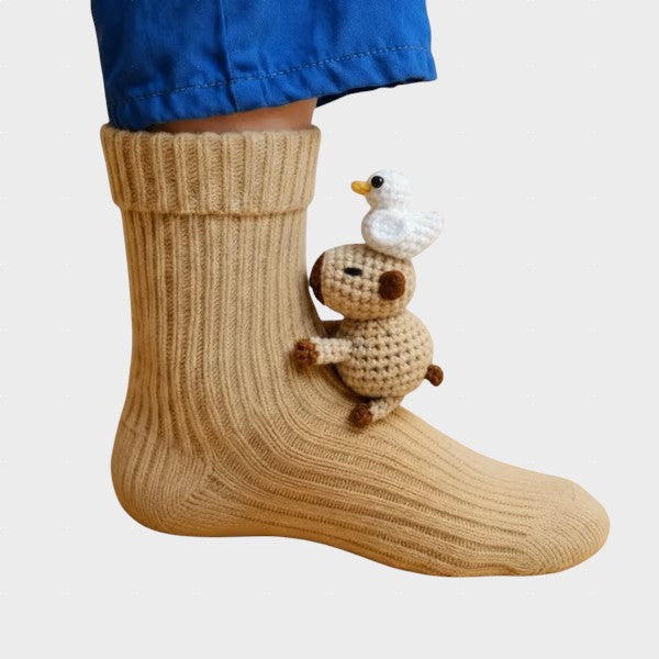 NADYA™ | Топли 3D пантофи с животни – за възрастни (антислип)